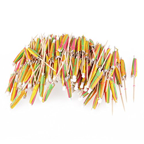 NUOLUX Cocktail de huit carrés papier 144pcs bâtons parasol parasol picks (couleur aléatoire) code EAN 0190657718943 