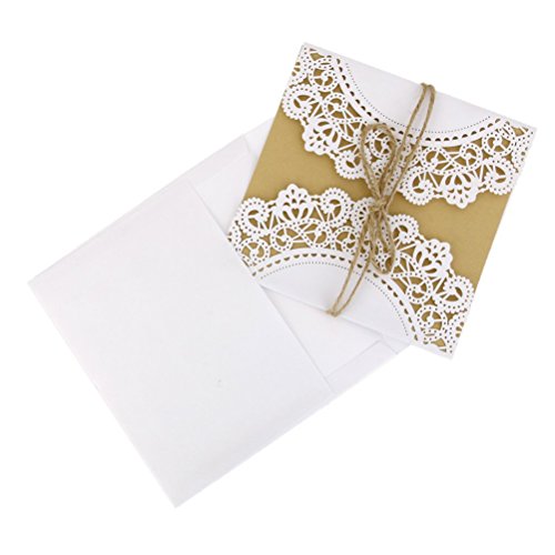10pcs cartes d'invitation de mariage - creux st...