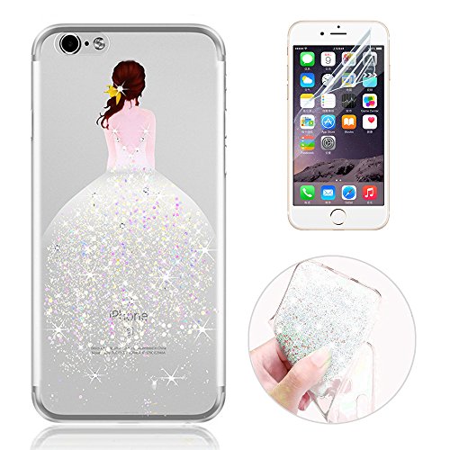 Coque iPhone 7, Sunroyal® TPU Soft Crystal Blin...