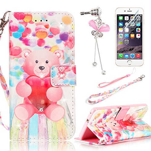 Coque pour LG K7, Sunroyal® 3D Bling Portefeuil...