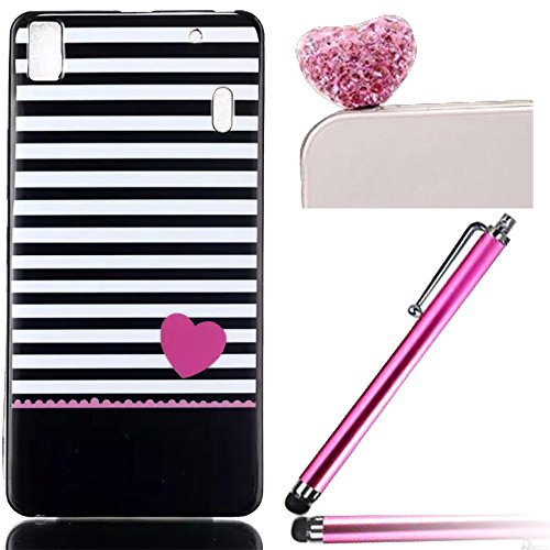 Sunroyal Coque pour Lenovo K3 Note, Sunroyal® Lenovo K3 Note Housse Etui en Silicone Gel TPU Souple Case Cover Ultra Slim Soft Telephone Portable Couvrir de Protection Bumper Skin pour Lenovo K3 Note / A7000 (Motif Amour) code EAN 0190875065478 