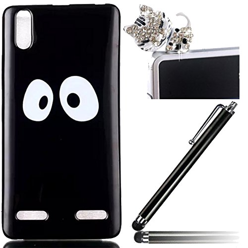 Sunroyal Coque pour Lenovo A6000, Sunroyal® Lenovo A6000 Housse Etui en Silicone Gel TPU Souple Case Cover Ultra Slim Soft Telephone Portable Couvrir de Protection Bumper Skin pour Lenovo A6000/A6010 (Motif Eye Œil) code EAN 0190875065621 