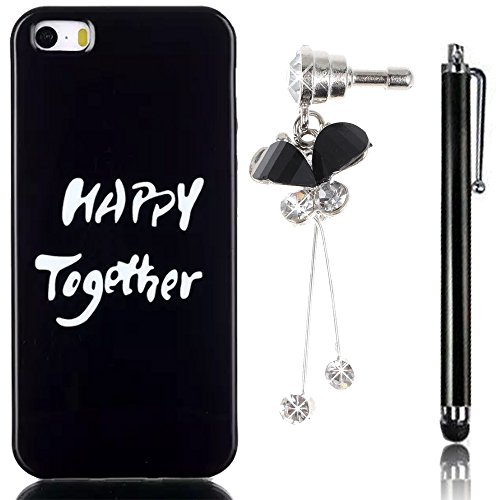 Coque pour iPhone 5C, Sunroyal® iPhone 5C Housse Etui en Silicone Gel TPU Souple Case Cover Ultra Slim Soft Telephone Portable Couvrir de Protection Bumper Skin pour Apple iPhone 5C (Motif Happy Together) 0190875065799 Sunroyal