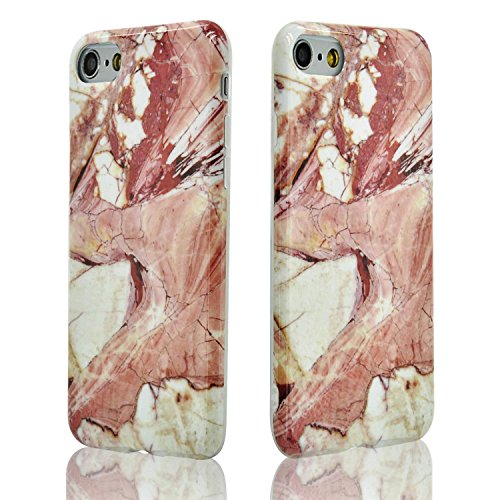 Sunroyal Coque iPhone 7 Souple Motif Marbre Grain, Sunroyal® Etui Housse en TPU Silicone Soft Case Arrière avec Marble Effect Naturel Back Cover Ultra Slim Shell de Protection Anti-Choc Bumper pour Apple iPhone 7 4.7" 2016 (Marbre 25) code EAN 0190875104405 