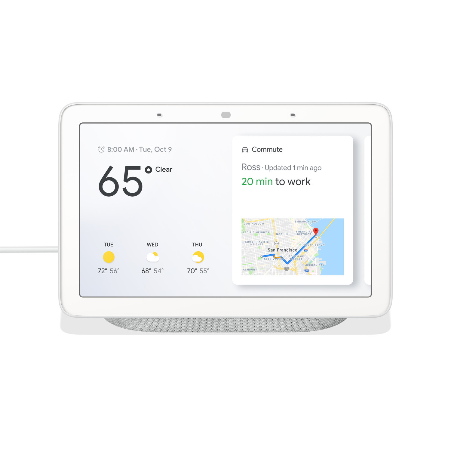 Assistant vocal Google Nest Hub 2ème Gen - GA01...