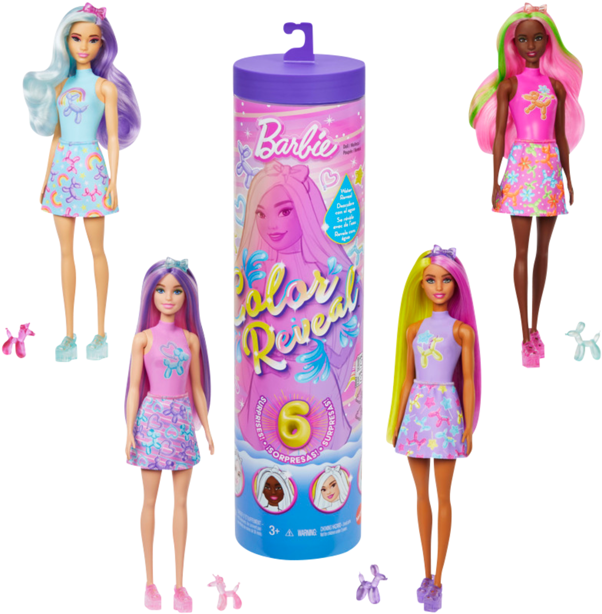 Barbie color reveal Ballons