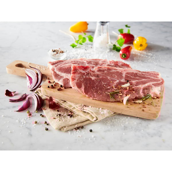  Porc Label Rouge Filière Auchan "Cultivons Le Bon": Échine Ou Côte Première Avec Os code EAN 0208819000000 