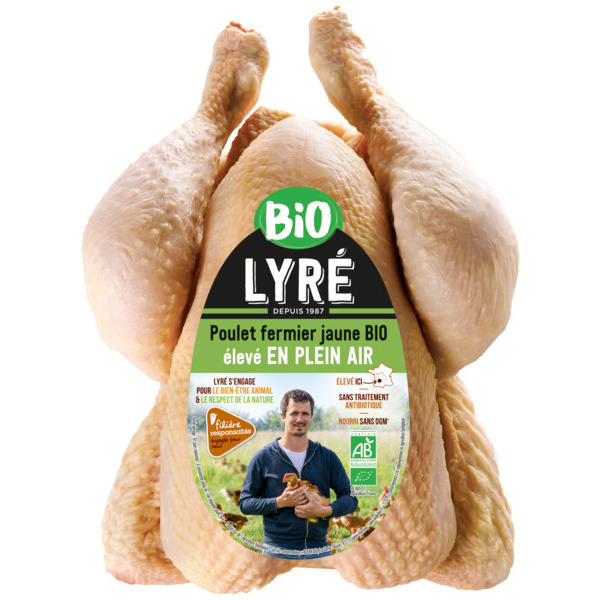  Poulet Fermier Lyré Bio Filière Auchan "Cultivons Le Bon" code EAN 0213041000000 