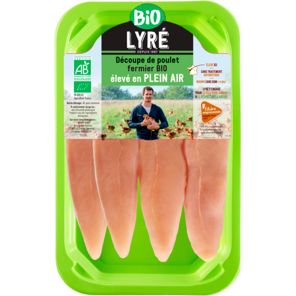  Aiguillettes De Poulet Lyré Bio Filière Auchan "Cultivons Le Bon" code EAN 0213048000000 