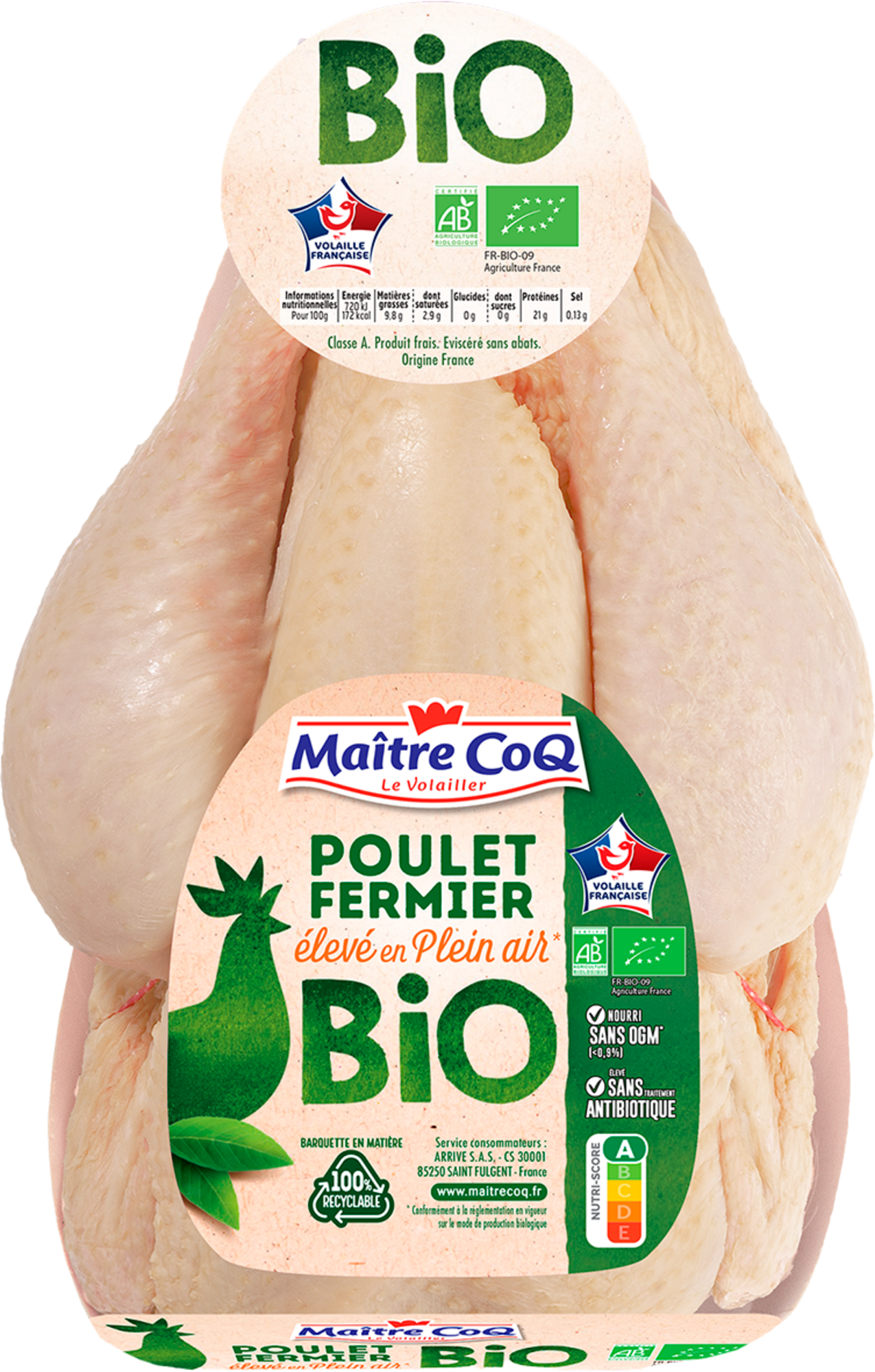 Poulet fermier Bio