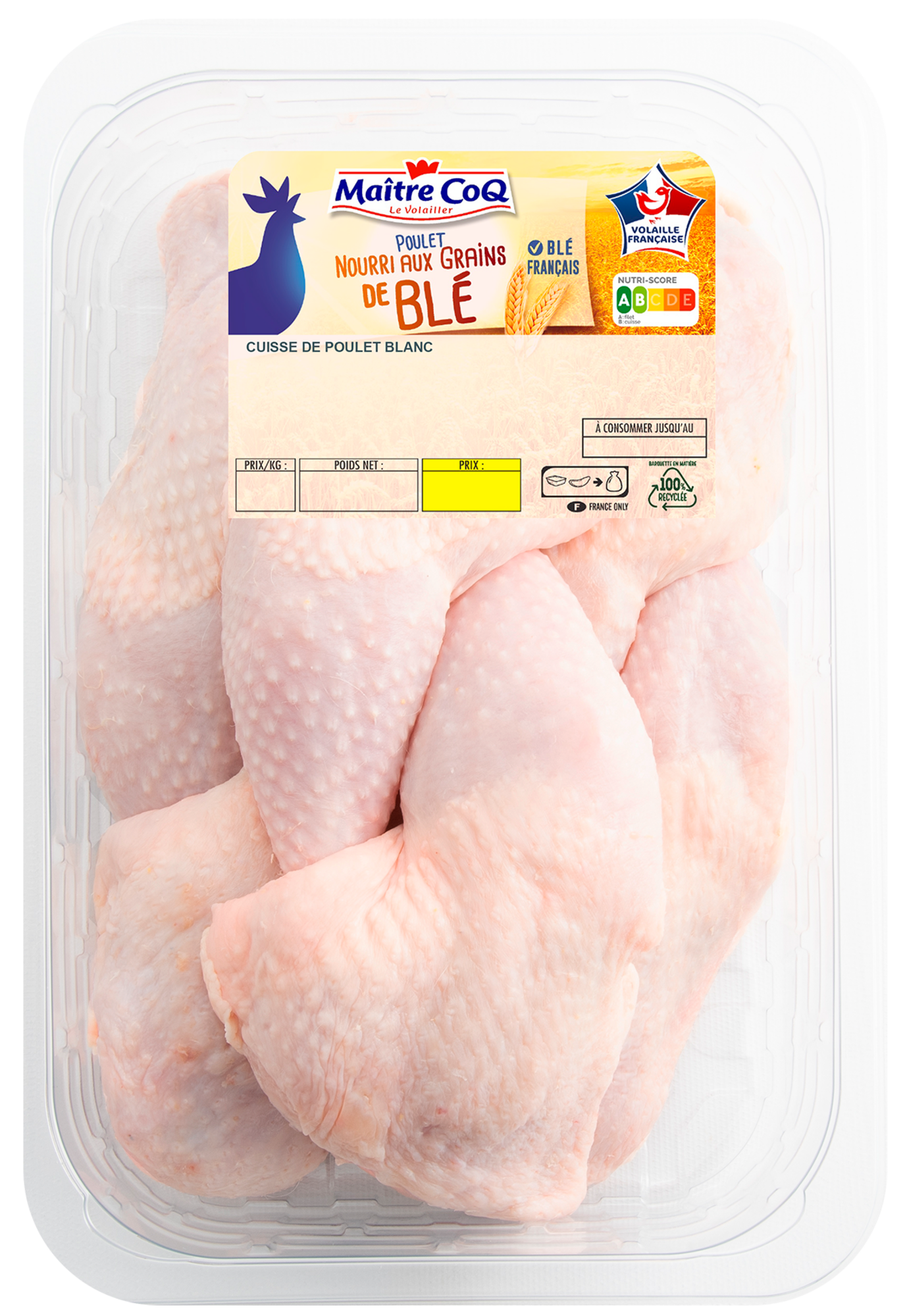 Cuisses de poulet x6
"Maître Coq", "Douce France" ou "Le Gaulois"* 0227083 DOUCE FRANCE Cuisses de poulet x6
"Maître Coq", "Douce France" ou "Le Gaulois"* 0227083 DOUCE FRANCE