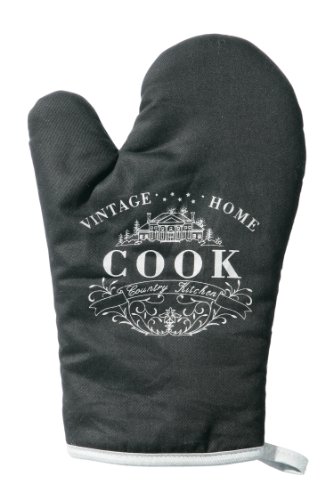 5100071 mitaine de four vintage home coton noir...