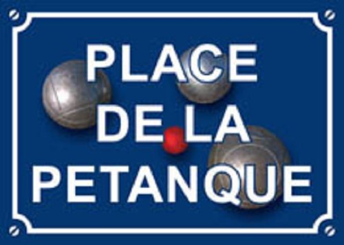 Magephi plaque métal Place de la pétanque