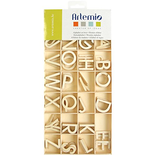 Alphabet en bois lettres majuscules (30 mm) pla...