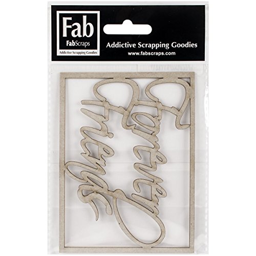 Fabscraps Fabscraps kaléidoscope découpé gris aggloméré word-forever amis, - 8,3 cm x 11,4 cm cadre, d'autres, multicolore 0499992756260 (0499992756260)