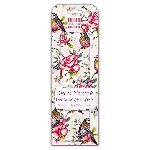 FSC "First Edition Deco Mache oiseaux et Roses 0499993359866 First Edition