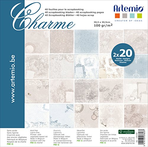 - collection charme papier scrapbooking, lot de...