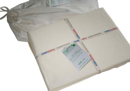 Drap plat couleur crème de luxe pour 1 à 2 pers...