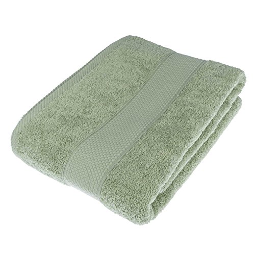 Homescapes Drap de bain eponge (150 x 100cm) de luxe. pur coton peigné ultra doux, 500gm². couleur vert uni code EAN 0508040011906 