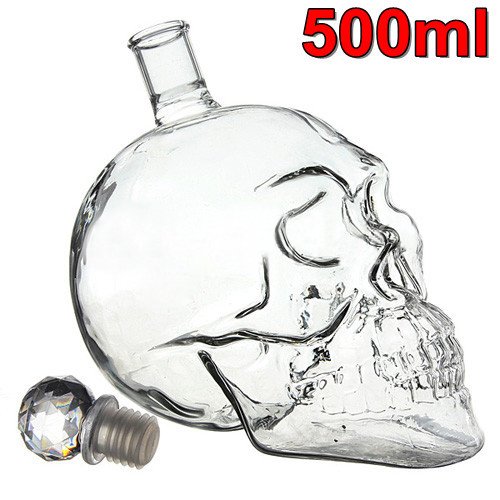 Bouteille crane de crystal Vodka verre Skullhea...
