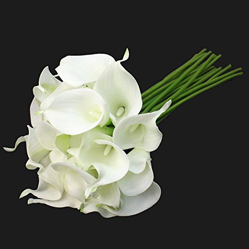 E-lant Bouquet de 10 callas artificielles pour ...
