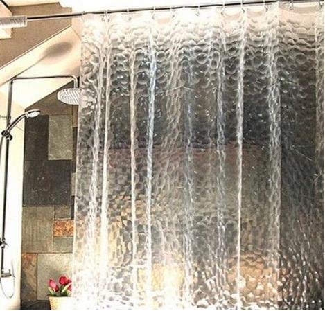 VKTECH® Rideaux de Douche étanche Blanc 3D 180x...