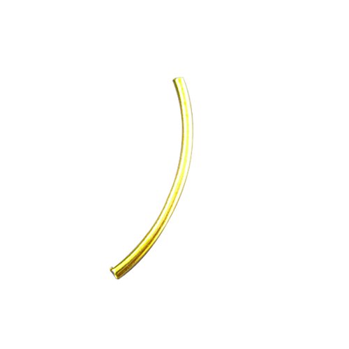 HOUSWEETY 200 Perles Spacer Tube Courbe Lisse D...