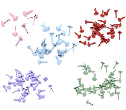 HOUSWEETY 500 Mixte Brads Attaches Ronde Scrapb...