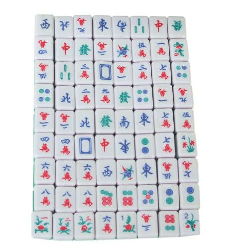 Ziyier G & E Mini 144 Mahjong Tile Set Travel Board Game Chinese Traditional Mahjong Games, Portable Size and Light-weight by Ziyier G & E code EAN 0520944668147 