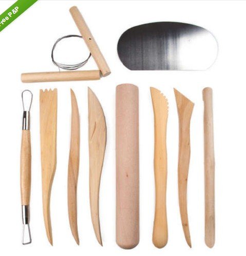 10pcs Outils pour Poterie Céramique Modelage Sc...