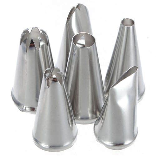 KINGSO 6 Pcs Douille Buses Inox Crème Gâteau Pâ...