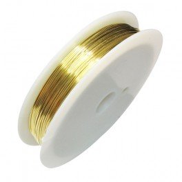 Fil en Laiton, Jaune, Ø 0.50mm (9m)