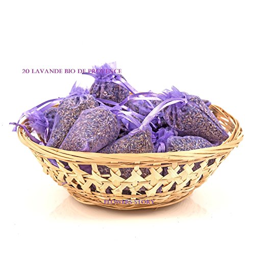 by Soothing Ideas Dried Flowers 10 Sachets organza violet de 10 grames chaque lavande bio d'Aix en Provence , FLOWERS STORY code EAN 0567257150761 