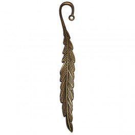 Marque page bronze motif plume 11.5cm (1 pièce)