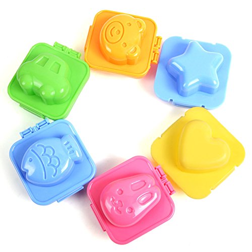 Ama-ZODE Cliquez pour afficher une image plus grande lot de 6 œufs durs sushi maker moule pour riz à bento à sandwich cutter moule 0600001020993 (0600001020993)