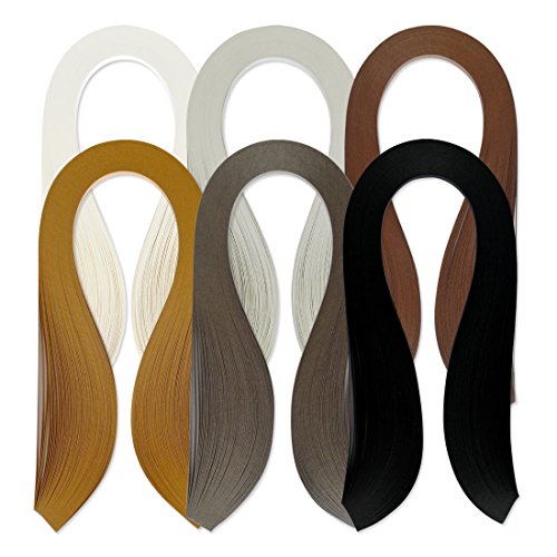 Papier quilling réglé 600 bandes 6 couleurs 39c...