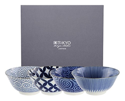 Bol en porcelaine motif nippon blue - coffret d...