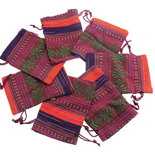 Multicolore sachets cadeau bijoux avec motif et...