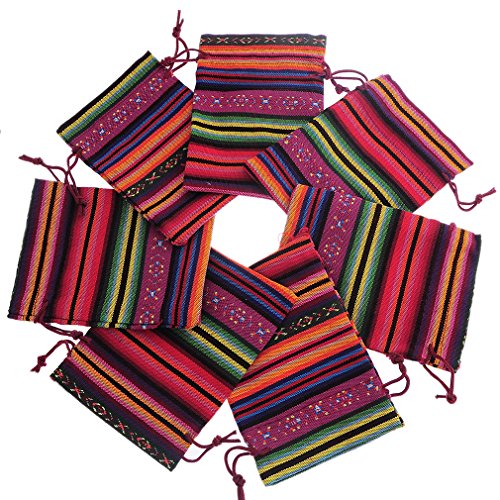 Multicolore sachets cadeau bijoux avec motif et...