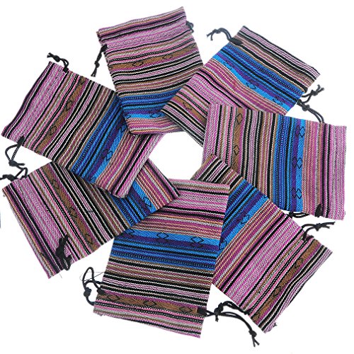 Multicolore sachets cadeau bijoux avec motif et...