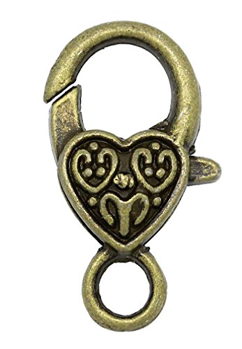 Couleur bronze forme de coeur motif sculpte fer...
