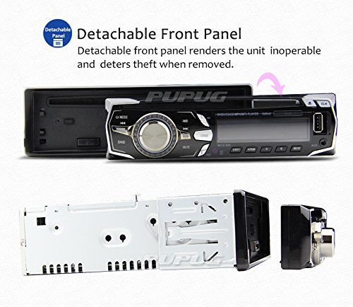 EinCar LCD Un Din Dash stšŠršŠo voiture Headunit pont intšŠgršŠ DVD VCD CD MP3 SD / MMC / USB Lecteur FM1 / FM2 / FM3 Turner Radio RDS automatique MšŠmoire Panneau avant amovible EQ code EAN 0600380479092 