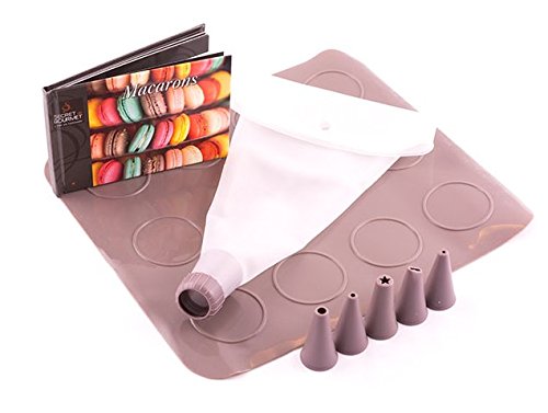 Kit de Plaque à macaron + poche a douille + Liv...