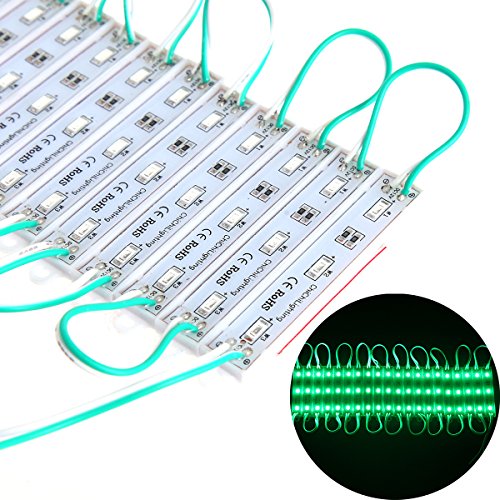 ChiChinlighting ChiChinLighting® LED Module Vert Lot de 20 Samsung Module LED 5050 Module LED 3P Module LED lumières LED Super Bright LED Panneau Modules Étanche 12 V Vert LED Modules code EAN 0600789453785 