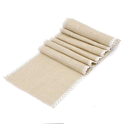 XKS® Chemin de Table Jute Nappes Dentelle Lace ...