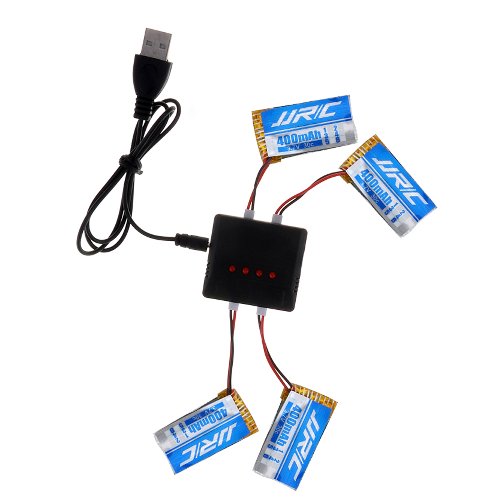 4pcs batterie 3.7v 400mah pour rc quadcopter jj...