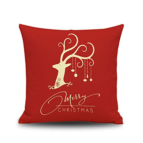 COSANSYS Joyeux noël décoration housse de coussin pillowcase taie d'oreiller coussin canapee pillow cover (c) code EAN 0600831939342 