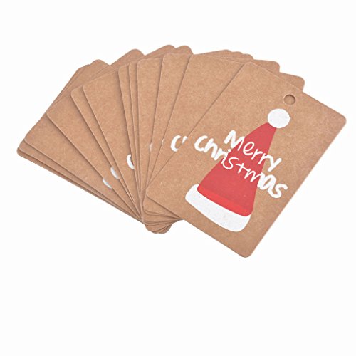 Papier kraft etiquettes cadeaux balise gift tag...