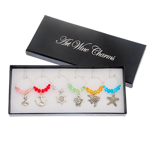 Mixte marque verre à pied avec pendentif naviga...