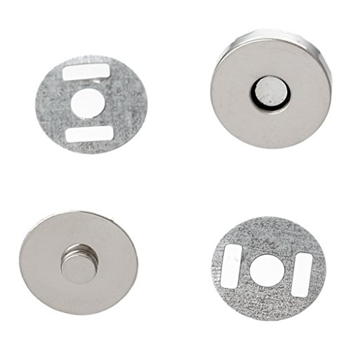 Fermoirs magnétiques sac couleur argent mat ron...